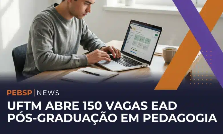 Inscrições abertas até 10 de agosto. 150 vagas em especialização EaD pela UFTMUAB para professores da educação básica. Confira requisitos e cronograma.