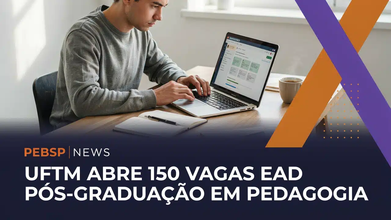 Inscrições abertas até 10 de agosto. 150 vagas em especialização EaD pela UFTMUAB para professores da educação básica. Confira requisitos e cronograma.