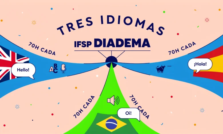 Inscrições abertas para 3 cursos de idiomas do IFSP Diadema — 300 vagas totais em inglês, espanhol e português, modalidade EAD, até 31 de julho.