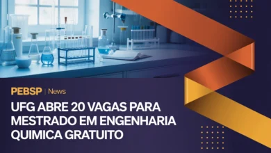 O Programa de Pós-Graduação da UFG lançou edital de seleção para o Mestrado em Engenharia Química totalmente gratuito. Confira o cronograma.