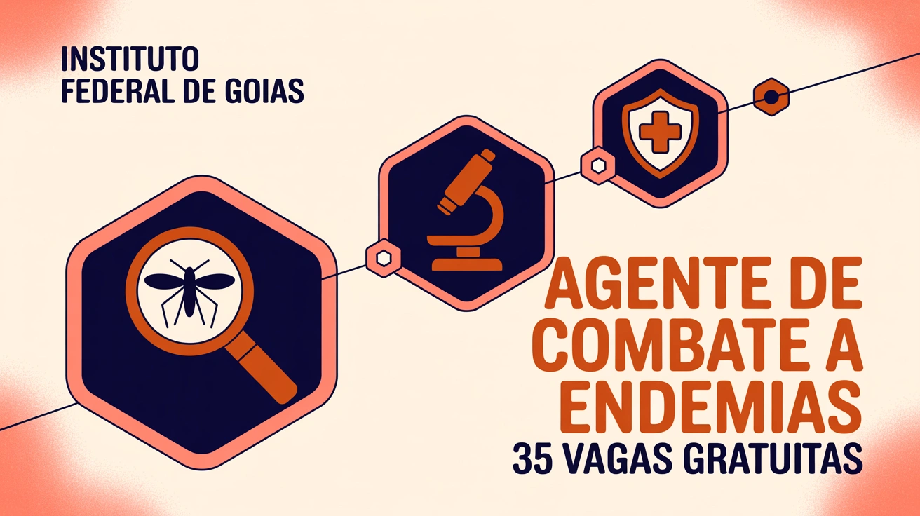 Oporrtunidade no IFG curso de extensão gratuito de Agente de Combate a Endemias com certificação rápida e seleção por sorteio.