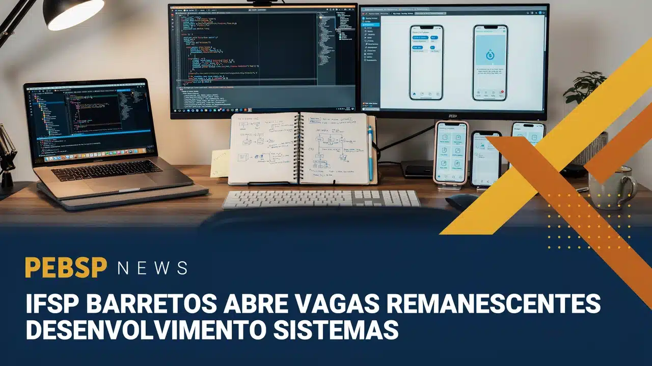 Oportunidade de pós-graduação gratuita IFSP lança edital para preenchimento das vagas na Especialização em Desenvolvimento de Sistemas.