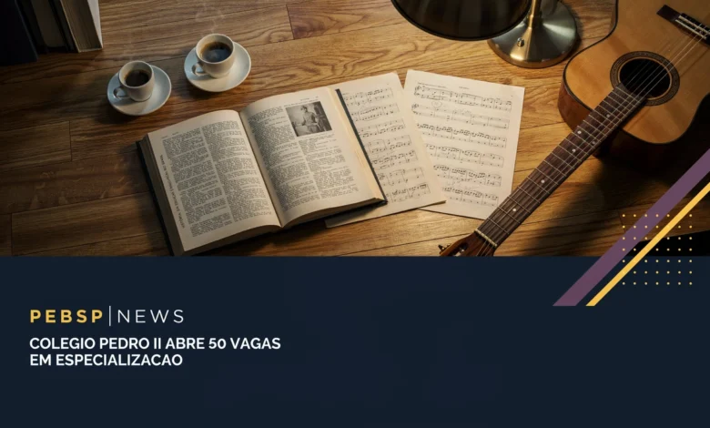 Oportunidade de pós-graduação gratuita no Colégio Pedro II vagas para especialização em relações étnico-raciais ou práticas musicais.