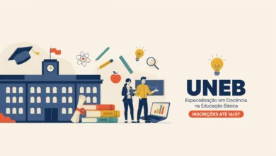 Procurando uma pós-graduação gratuita A UNEB abre 150 vagas para a especialização em Docência na Educação Básica com inscrições até 1607.