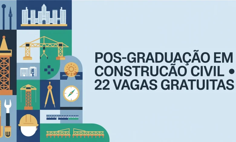 Quer uma especialização gratuita IFSULDEMINAS abriu vagas na pós-graduação em Construção Civil. Inscrições até 1507 e seleção por sorteio.