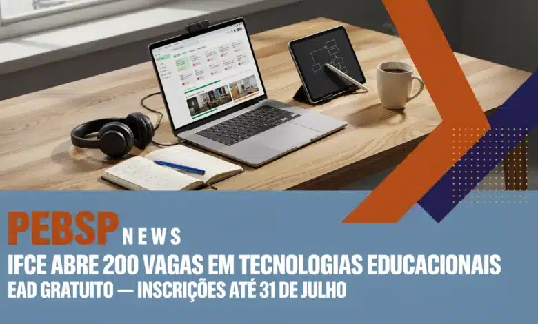 Quer uma pós-graduação gratuita O IFCE abre novas turmas de especialização EaD em Tecnologias Educacionais em 7 polos e seleção por sorteio.
