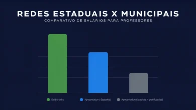Rede estadual ou municipal Estados pagam salário inicial maior, mas capitais têm maior crescimento de carreira. Veja a comparação completa com dados de 2025.
