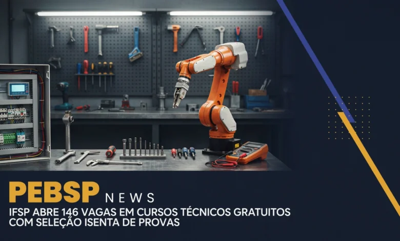 Sorteio para 146 vagas remanescentes em cursos técnicos gratuitos do IFSP São Paulo. Inscrições até 30 de julho. Confira os 5 cursos disponíveis.