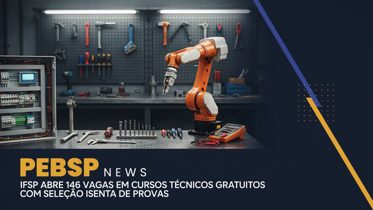 Sorteio para 146 vagas remanescentes em cursos técnicos gratuitos do IFSP São Paulo. Inscrições até 30 de julho. Confira os 5 cursos disponíveis.
