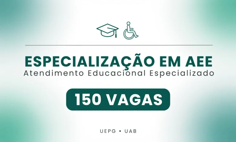 UEPG abre inscrições para especialização gratuita em Atendimento Educacional Especializado EAD. 150 vagas.