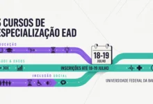 UFBA abre 1.050 vagas gratuitas em 3 especializações EAD Educação Especial Inclusiva, Saúde Digital e Monitoramento em Saúde. Inscrições até 18 e 19 de julho de 2026.