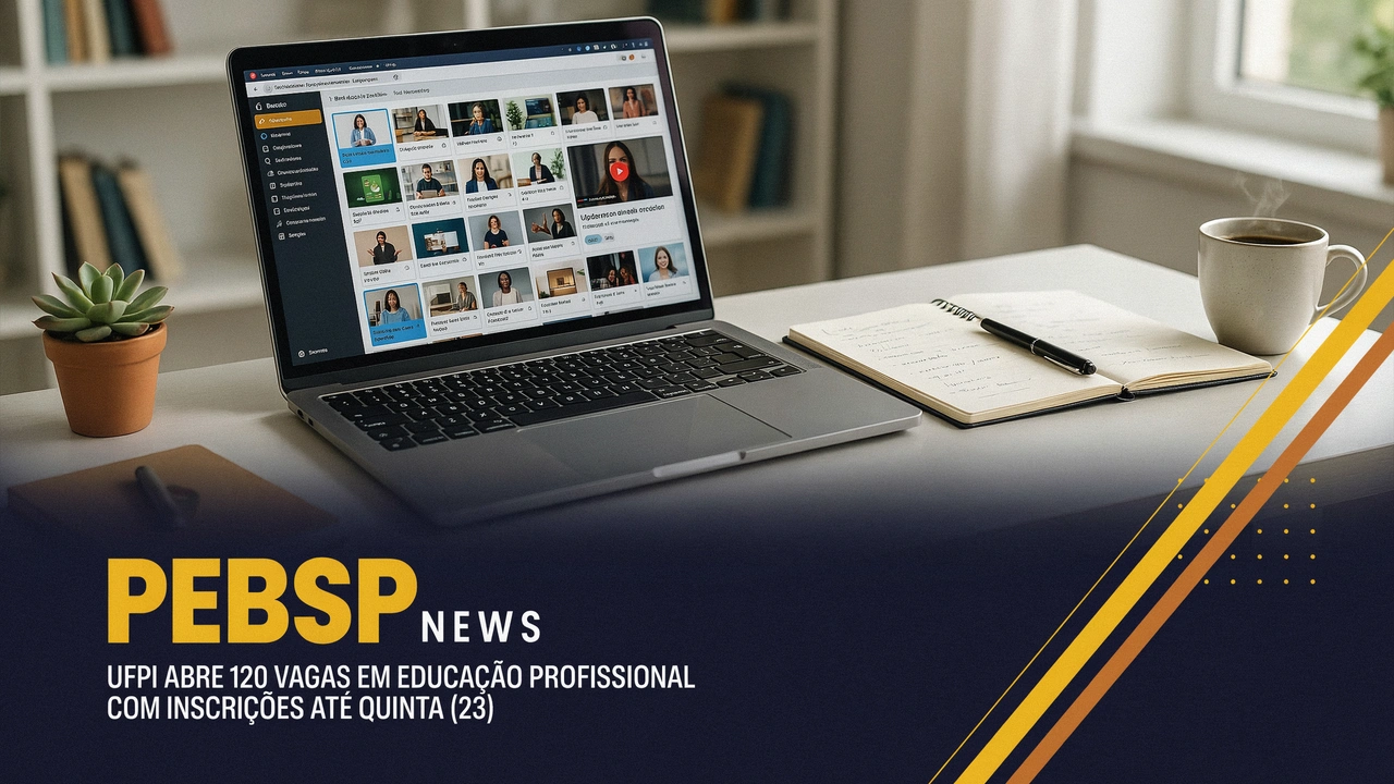 UFPI abre 120 vagas gratuitas na especialização EaD em Educação Profissional e Tecnológica; inscrições no Sigaa até 23 de julho de 2026.