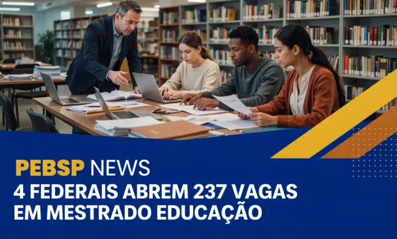 UFPR, UFSCar, UFU e Colégio Pedro II somam 237 vagas em mestrados de educação; inscrições da UFSCar e da UFU terminam em 30 de julho de 2026.