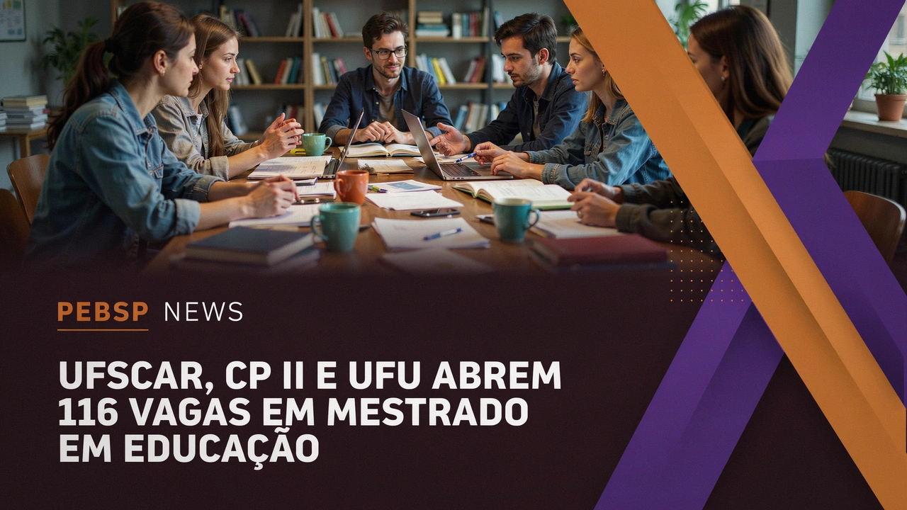 UFSCar, Pedro II e UFU abrem mestrado em Educação com 116 vagas para 2027. Inscrições até 3007 (UFSCarUFU) e 2008 (Pedro II).