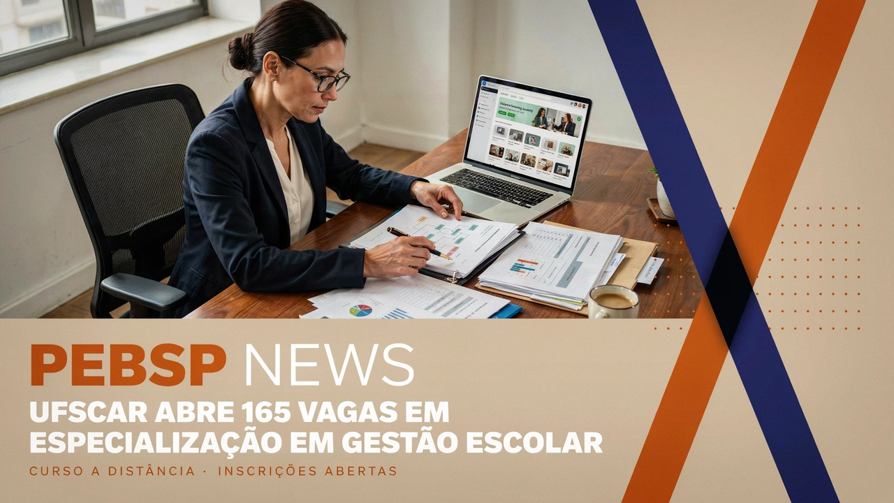 UFSCar abre 165 vagas para Especialização em Gestão Escolar, EAD e gratuita; inscrições até 6 de agosto de 2026. Veja como se inscrever.