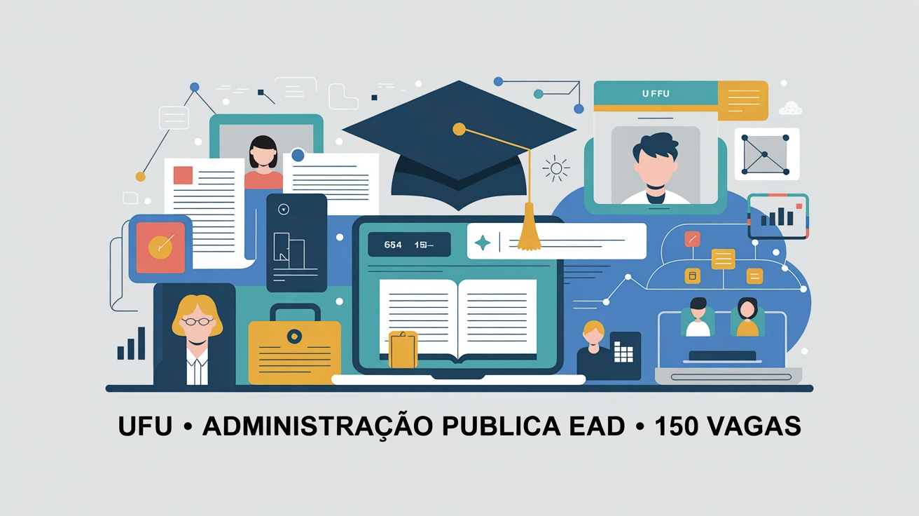 UFU abre 150 vagas gratuitas para o Bacharelado em Administração Pública EaD, em 8 polos de MG e SP. Inscrições até 30072026.