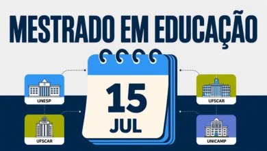 UNESP, UFSCar e UNICAMP fecham inscrições para mestrado em Educação em julho de 2026. Veja documentação e detalhes!