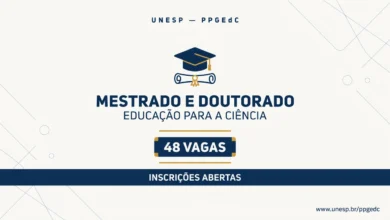 UNESP abre inscrições para mestrado e doutorado em Educação para a Ciência, com 48 vagas para ingresso no 1º semestre de 2027. Veja prazos e documentos.