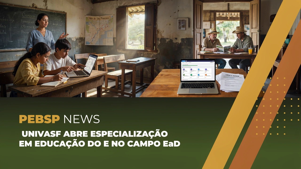 UNIVASF abre especialização gratuita em Educação do e no Campo, modalidade EAD, com inscrições até 09082026. Veja como participar.