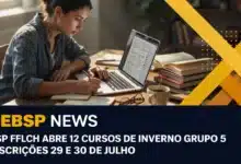USP abre inscrições para 12 cursos gratuitos de inverno na FFLCH. Grupo 5 inscrições em 29 e 3007, sorteio em 3107. Vagas abertas a maiores de 18 anos.