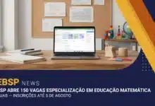 Unesp abre 150 vagas para pós EaD em Educação Matemática, por sorteio. Inscrições até 05/08/2026, taxa de R$ 30.