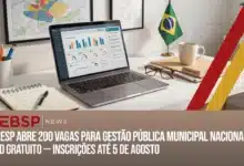 Unesp abre 200 vagas nacionais para pós EaD em Gestão Pública Municipal, por sorteio. Inscrições até 05082026.