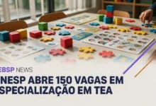 Unesp seleciona por sorteio 150 vagas para especialização EaD em TEA. Inscrições até 05082026, taxa de R$ 30.