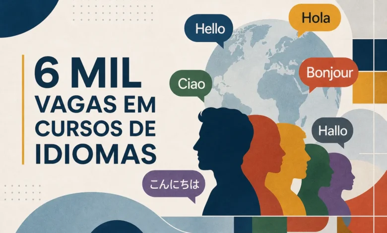 6 MIL VAGAS EM CURSOS DE IDIOMAS