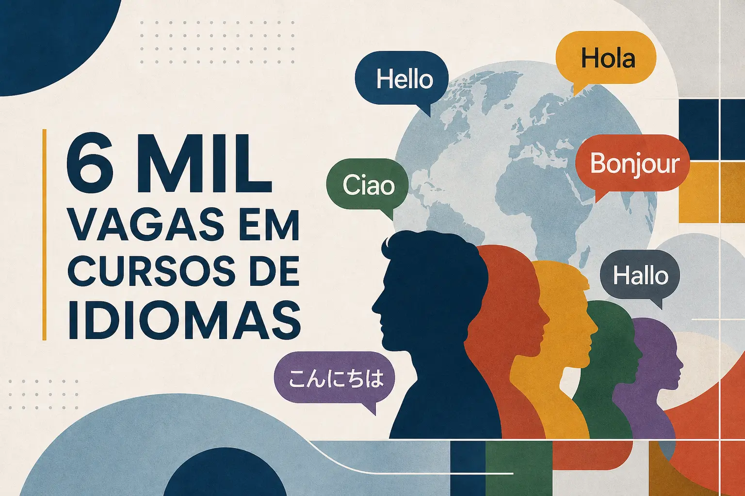 6 MIL VAGAS EM CURSOS DE IDIOMAS