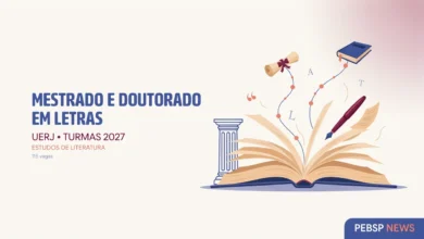 A UERJ abriu edital de Pós-Graduação em Letras com 115 vagas de Mestrado e Doutorado para 2027. Veja o cronograma do processo seletivo.