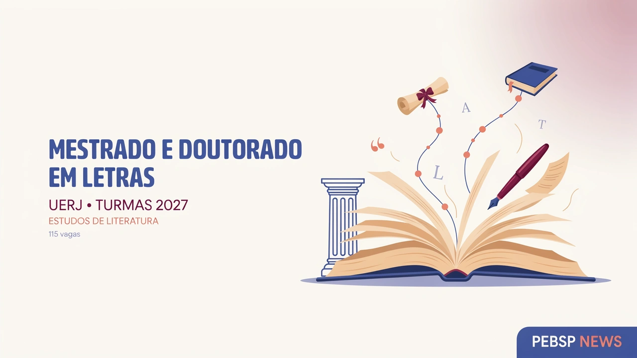 A UERJ abriu edital de Pós-Graduação em Letras com 115 vagas de Mestrado e Doutorado para 2027. Veja o cronograma do processo seletivo.