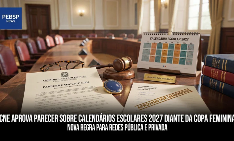CNE aprova parecer sobre ajuste do calendário escolar de 2027 nas 8 cidades-sede da Copa do Mundo Feminina FIFA. Entenda as regras.