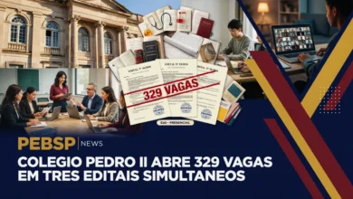 Colégio Pedro II abre 329 vagas em três editais de especialização gratuita — presencial e EaD — com inscrições abertas até 20 de agosto de 2026.