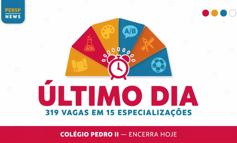 Colégio Pedro II abre inscrições para 15 cursos de especialização em 2027, com 319 vagas em EaD, presencial e híbrido. Veja cursos e prazos.