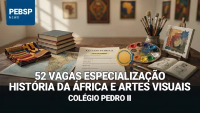 Colégio Pedro II oferece 52 vagas em especialização de História da África e Artes Visuais. Inscrições gratuitas até 20/08. Confira o edital.