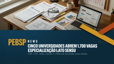 Confira 5 especializações gratuitas abertas em IFSP, IFCE, UFBA, UNESP e UFRRJ, com mais de 1.700 vagas e inscrições até 5 de agosto de 2026.