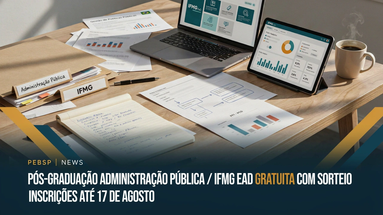 Confira as 150 vagas em especialização gratuita do IFMG em Administração Pública a distância. Inscrições até 17 de agosto. Seleção por sorteio.