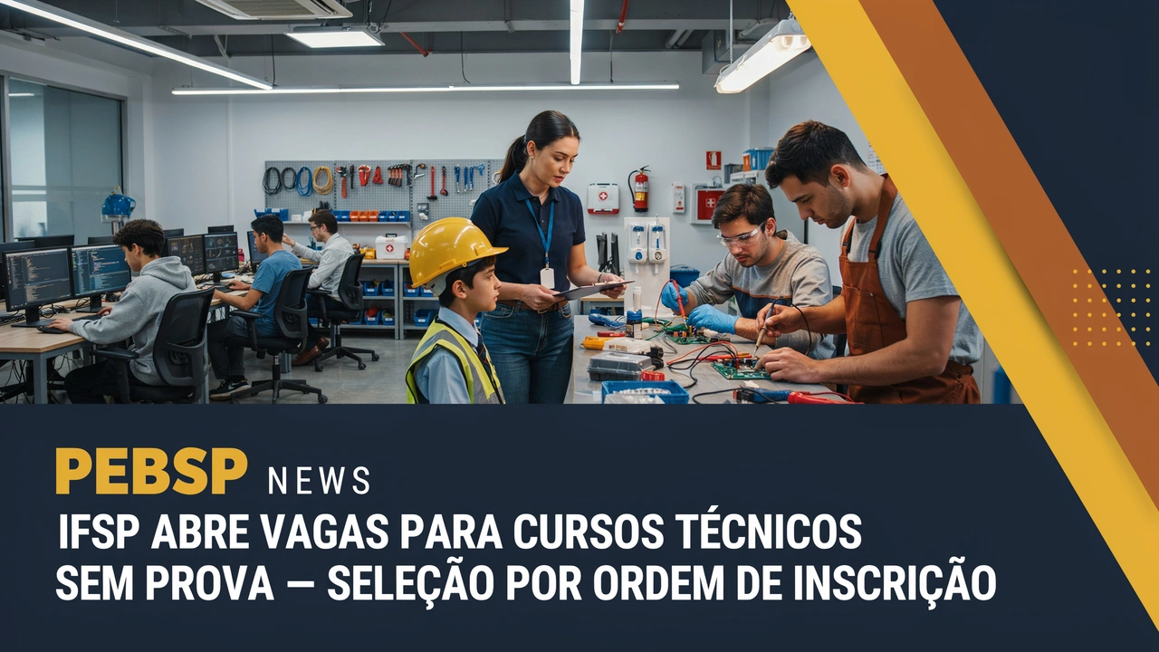 Confira as vagas, documentos exigidos e cronograma de seleção para os cursos técnicos gratuitos do IFSP para o 2º semestre de 2026.