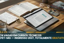 Confira o edital de ingresso nos cursos técnicos gratuitos do CEFET-MG para 2027. São 2.174 vagas em diversas áreas distribuídas em 11 polos.