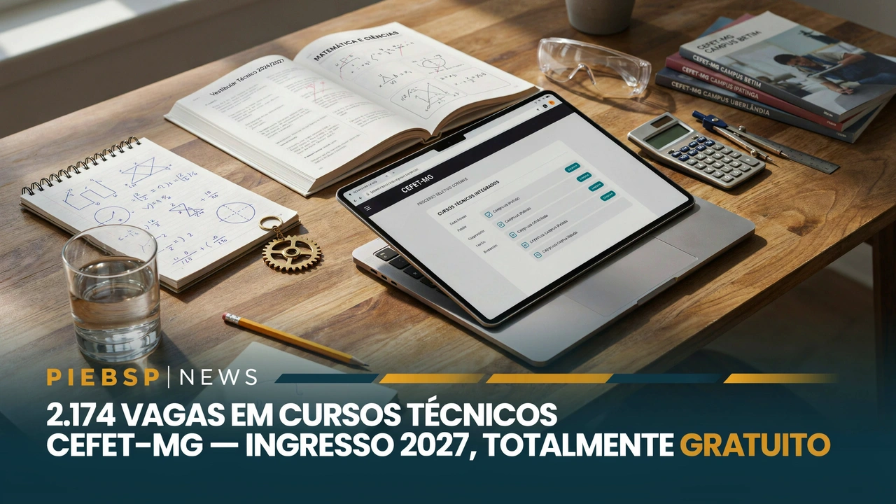 Confira o edital de ingresso nos cursos técnicos gratuitos do CEFET-MG para 2027. São 2.174 vagas em diversas áreas distribuídas em 11 polos.