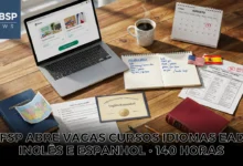 Cursos de extensão a distância em Inglês e Espanhol no IFSP oferecem 40 vagas gratuitas cada, com carga de 140h e inscrições até 14 de agosto.