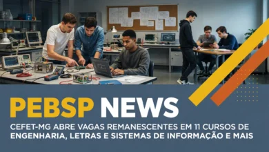 Edital do CEFET-MG oferece vagas remanescentes nos cursos de graduação em Engenharia, Letras, Química e Sistemas de Informação. Confira!