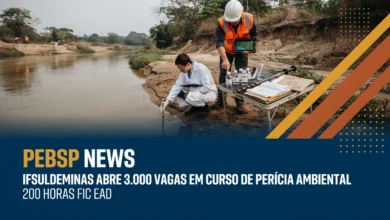 Edital do IFSULDEMINAS oferece curso de extensão com 200 horas em Perícia Ambiental a distância, sem taxas e seleção por sorteio!