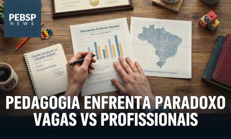 Educação Infantil enfrenta carência de pedagogos qualificados. Análise do apagão docente mostra oportunidades reais para profissionais dispostos a atuar nos primeiros anos.