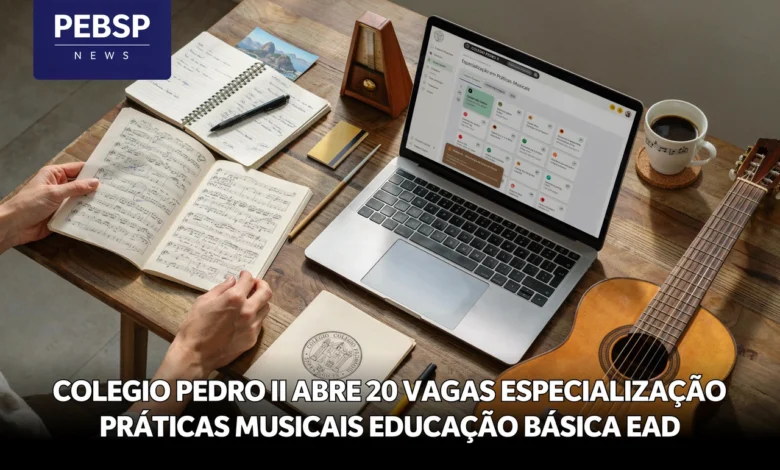 Especialização em Práticas Musicais do Colégio Pedro II tem 375 horas e 18 meses de duração com aulas a distância.
