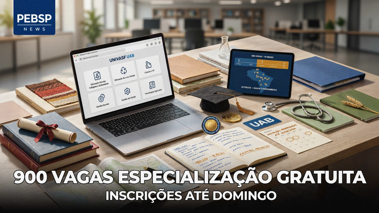 Faltam poucos dias para o fim das inscrições na especialização gratuita da UNIVASF. Veja vagas por curso, polos e documentos exigidos.