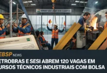 Firjan SESI e Petrobras abrem 120 vagas em cursos gratuitos de qualificação em São José dos Campos, com bolsa de até R$ 858. Veja como se inscrever.