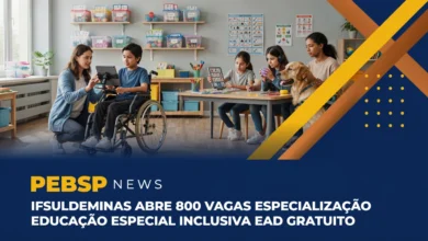 Formados em qualquer área podem concorrer a uma vaga de pós-graduação gratuita em Educação Especial e Inclusiva EAD no IFSULDEMINAS.
