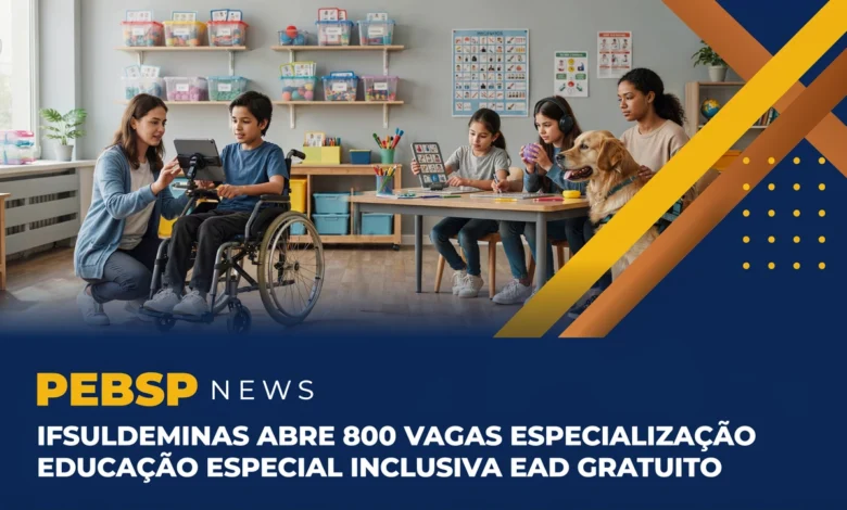 Formados em qualquer área podem concorrer a uma vaga de pós-graduação gratuita em Educação Especial e Inclusiva EAD no IFSULDEMINAS.