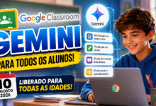 Google libera Gemini no Classroom para estudantes de qualquer idade. Escolas definem regras de uso em 10 de agosto de 2026.
